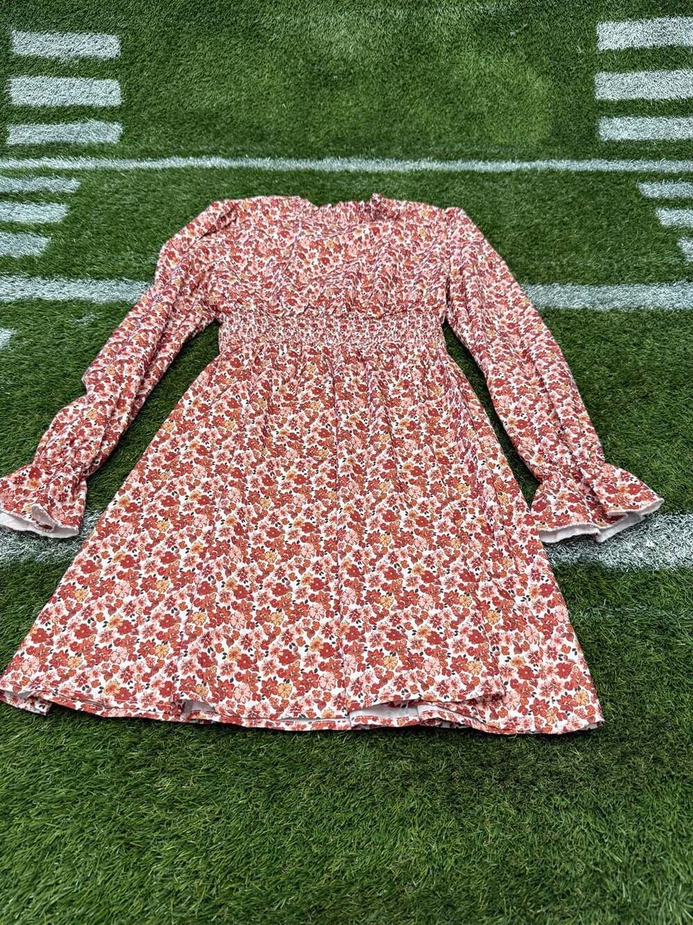 Justify Floral Print Smocked Mini Dress